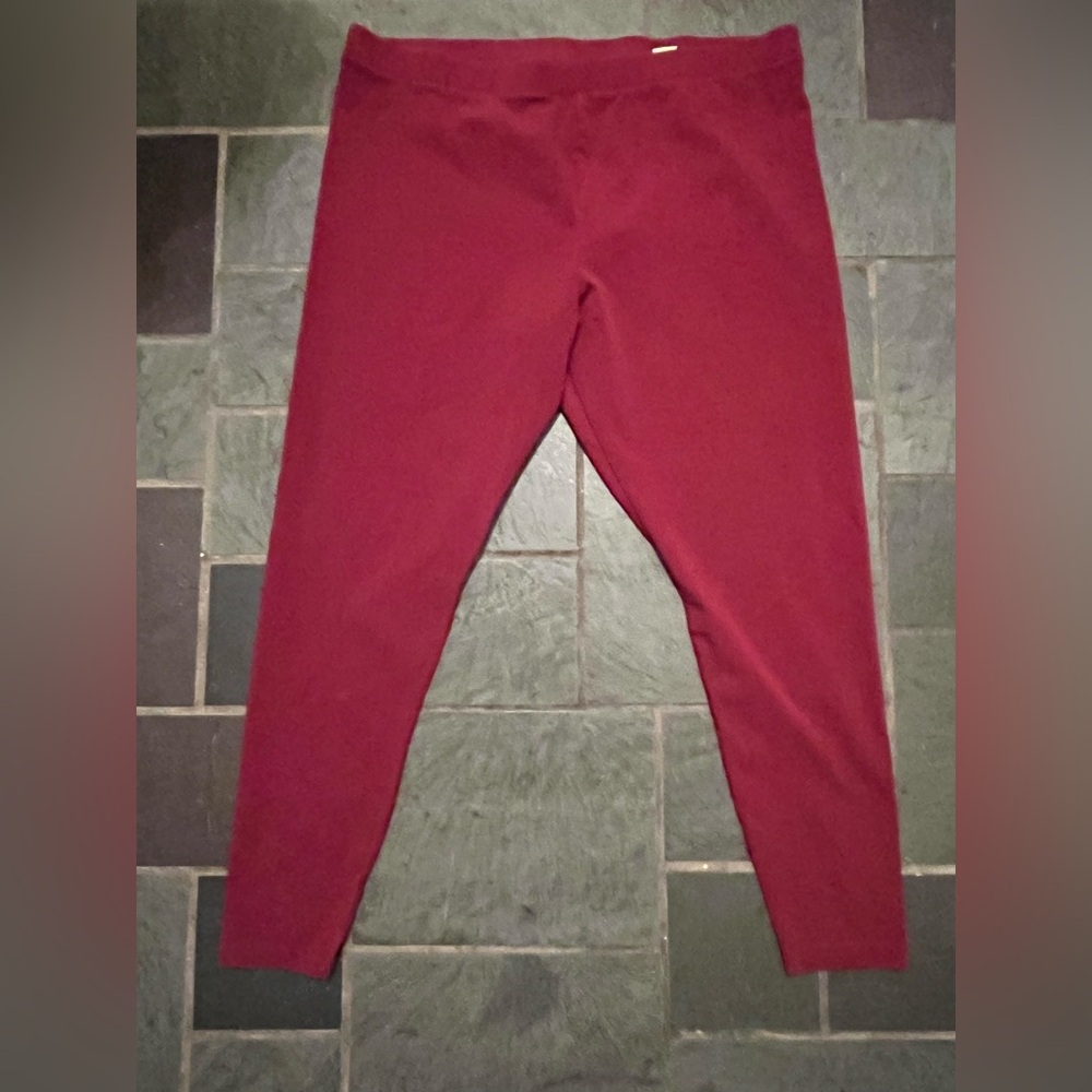 L.L. Bean Cotton Blend Cherry Red  Leggings